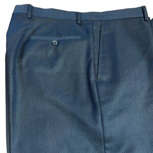 Zanieri Angelico Navy Blue Super 100s Flat Front Pants Size 36 X 29